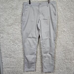 Birddogs Chino Pants Mens 34x32 (fits 32x30.5) Gray‎ Stretch Technical unlined
